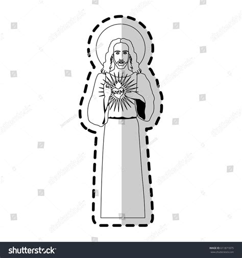 Jesus Christ Christian Icon Image Stock Vector (Royalty Free) 611871875 ...