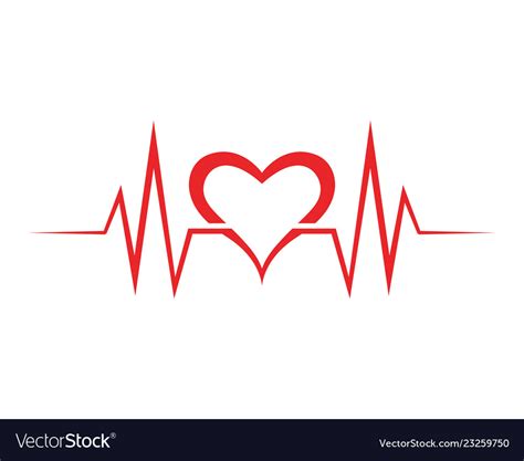 Art design health medical heartbeat pulse Vector Image