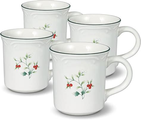 Amazon Pfaltzgraff Winterberry Ounce Coffee Mugs Set Of