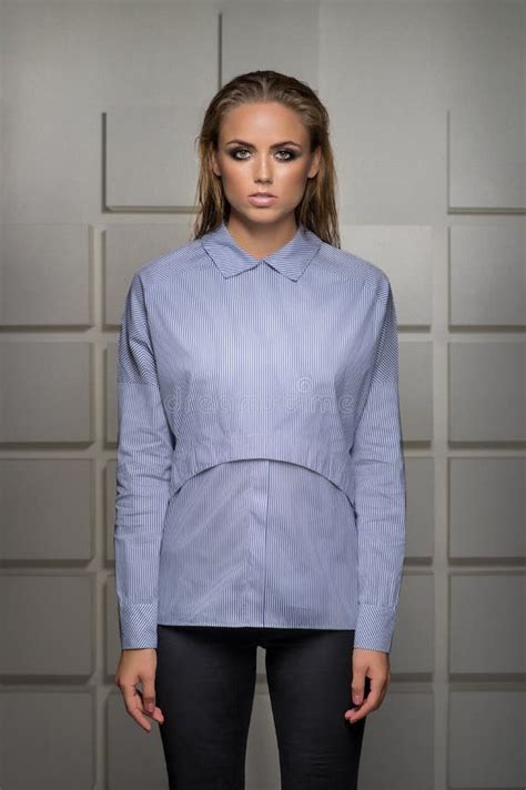 Beautiful Model In Fashion Clothes Stock Image Image Of Fashionable