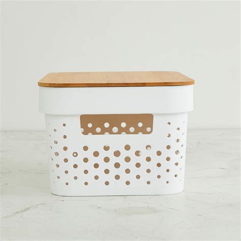 Buy Regan Infinity Basket With Bamboo Lid From Home Centre At Just Inr