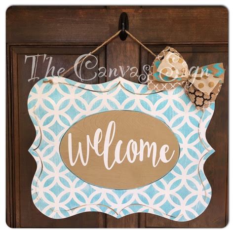 Welcome Wooden Door Hanger