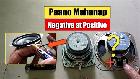 Paano Malaman Ang Polarity Positive At Negative Ng Speaker Youtube