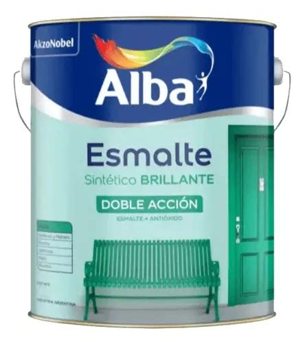 Esmalte Sintético Antióxido Doble Acción Alba Brillante 4lts