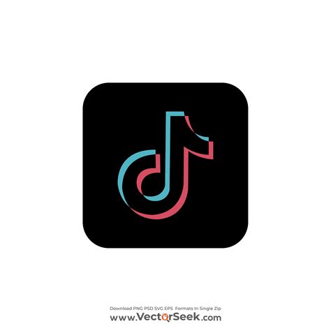 Tiktok Blue And Pink Icon Logo Vector Ai Png Svg Eps Free