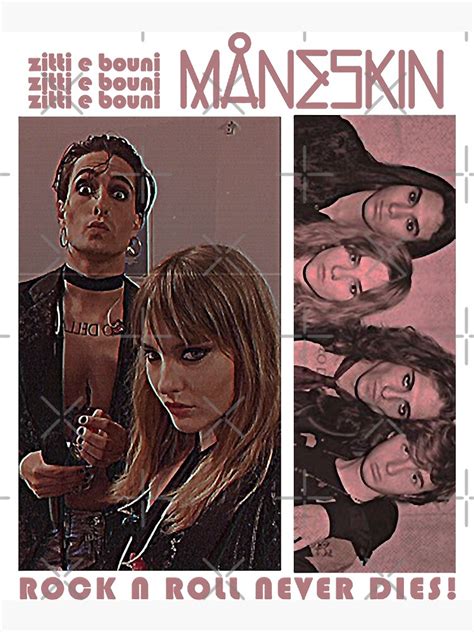 Póster Regalos divertidos para hombres Glam Maneskin Rock para