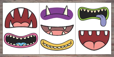 Easy Halloween Printable Monster Mouths Twinkl Party