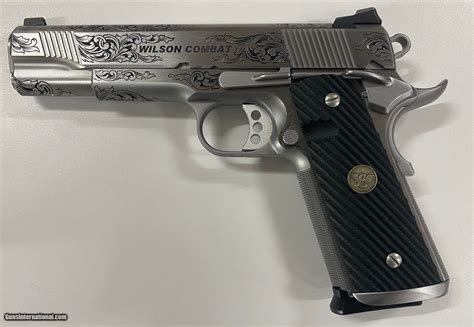 Wilson Combat Custom Engraved Cqb Elite Stainless Steel 45 Acp