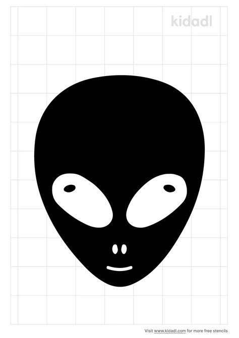 Free Traditional Alien Head Stencil Stencil Printables Kidadl