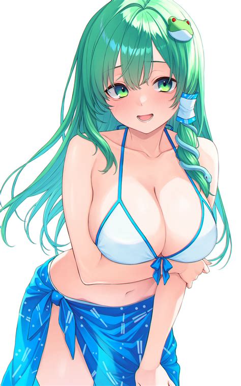 Nameko Houshi Kochiya Sanae Touhou Absurdres Highres Girl D Arm Under Breasts Bikini