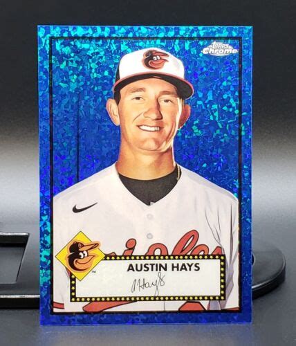 Austin Hays 2021 Topps Chrome Platinum Blue Mini Diamond Refractor