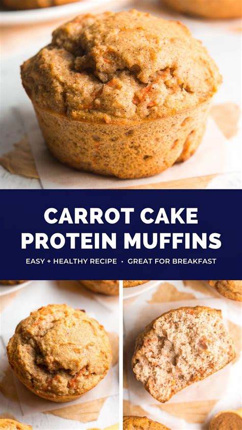 Healthy Carrot Cake Protein Muffins Easy Breakfast Recipe Amys Healthy Baking High