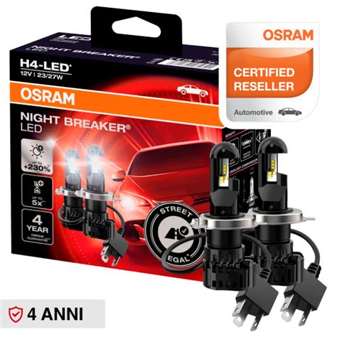 Lampadina Led Auto Night Breaker Led Plug Play H V W Osram