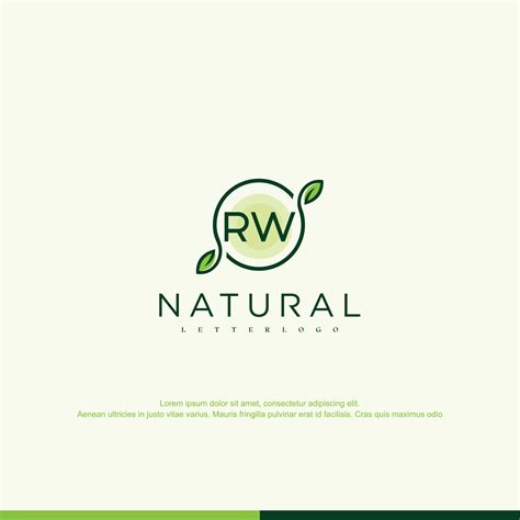 RW Initial natural logo 13971243 Vector Art at Vecteezy