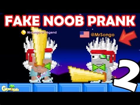 Fake Noob Prank Gone Wrong Growtopia Youtube