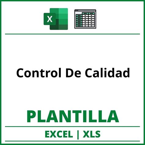 Formato De Control De Calidad De Producto Terminado Excel Xls