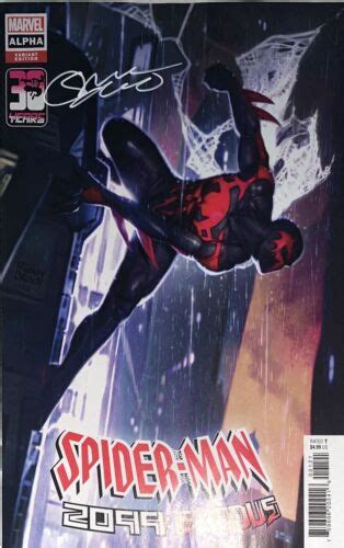 Spider Man 2099 Exodus Alpha 1 Brown Variant Signed By Steven Orlando