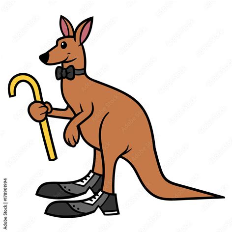 Cartoon Tap Dancer Kangaroo Stock Vector | Adobe Stock