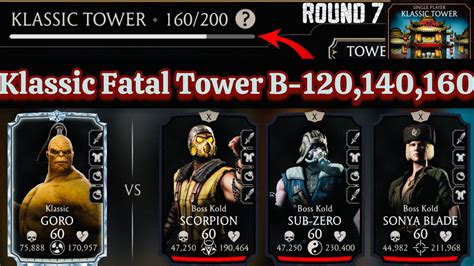 Fatal Klassic Tower 160 And 120 140 Fight Reward Mortal Kombat Mobile