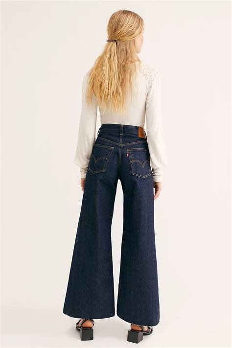 Levis Super Wide Leg Jeans Wide Leg Jeans Denim Details Women Jeans