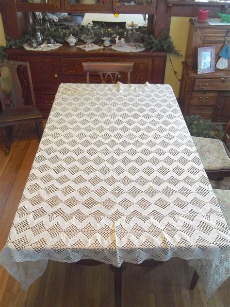 Vintage Lace Tablecloth Rectangle Lace Tablecloth Vintage - Etsy