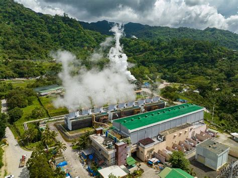 Geothermal Power Station In The Mountains Stock Image Image Of