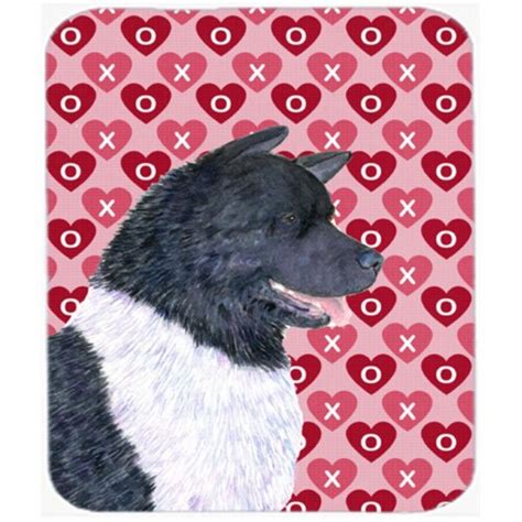 Akita Hearts Love And Valentines Day Portrait Mouse Pad Hot Pad Or Trivet Kroger