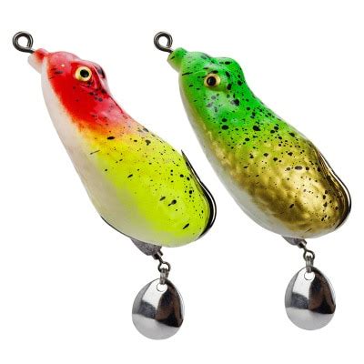 Señuelo de Pesca de 16g y 60mm cebo de tubo suave de rana anzuelos