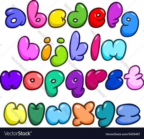 Alphabet Bubble Letters Lowercase Printable Templates Free