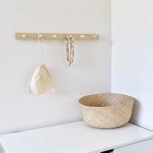 Thin Wooden Modern Peg Rail Modern Minimalist Wall Coat Etsy Canada