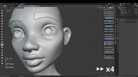 Timelapse Sculpting Rain S Head Stylized Character Workflow