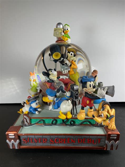 Vintage Disney Snow Globe Silver Screen Debut Etsy