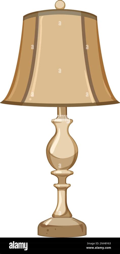 Room Vintage Table Lamp Cartoon Vector Illustration Stock Vector Image