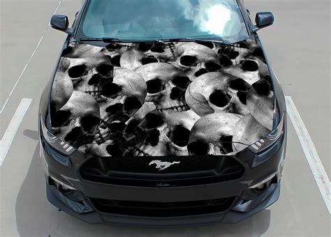 Car Hood Decal Head Skull Wrap Decal Vinyl Sticker Etsy