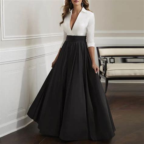 Black Satin Maxi Skirt For Women High Waist A Line Floor Length Formal