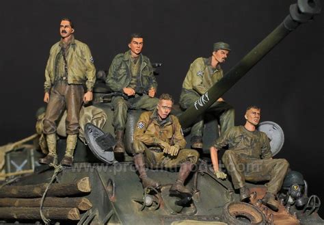 Free shipping 05 Fury Tank crews figures Wardaddy, Gordo, Grady, Norman ...