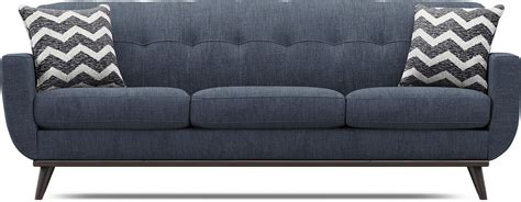 East Side Sapphire Blue Chenille Fabric Sofa Rooms To Go