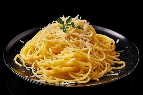 Premium Photo Roman Pasta Spaghetti With Black Pepper And Cheese