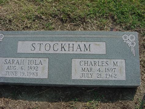 Charles Stockham 1897 1962 Find A Grave Memorial