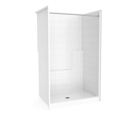 Xst Sh Acrylx Alcove One Piece Shower With Center Drain In