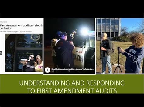 Webinar Understanding And Responding To First Amendment Audits Youtube