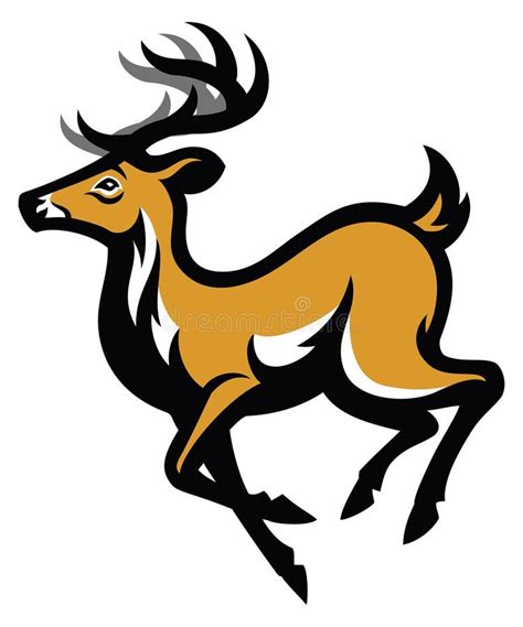 Running Deer Vector Stock Vector Illustration Of Quick 33873968