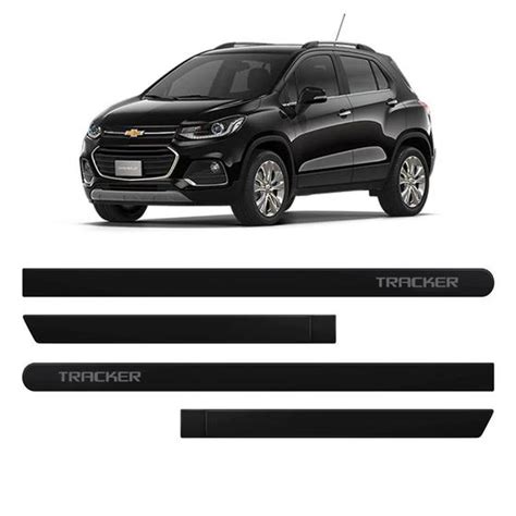 Friso Lateral Chevrolet Tracker Preto Ouro Negro Redondo