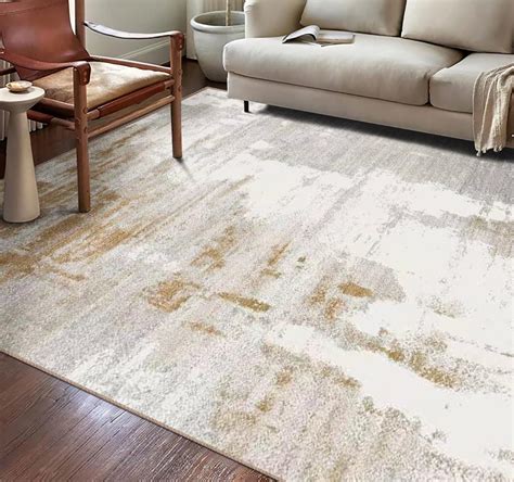 Vivorug Washable Rug Ultra Soft Area Rug 8x10 Non Slip Abstract Rug Foldable Stain Resistant