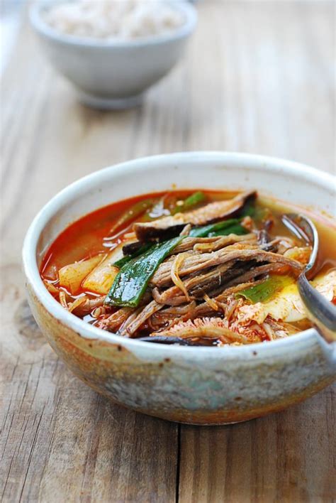 Yukgaejang Spicy Beef Soup With Vegetables Korean Bapsang Beef