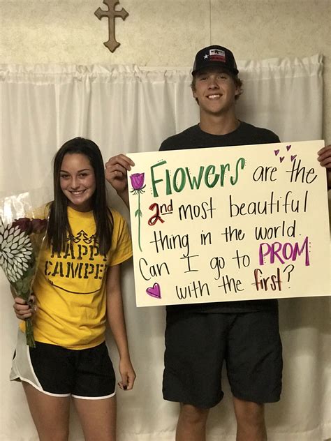 Promposal With Flowers Cute Prom Proposals Prom Posters Cute