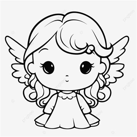 Angel Outline Drawing