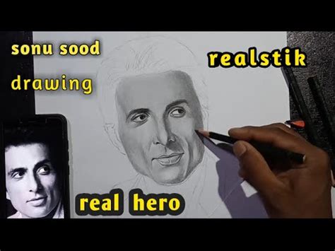 How To Draw Sonu Sood Drawing Step By Step Youtube