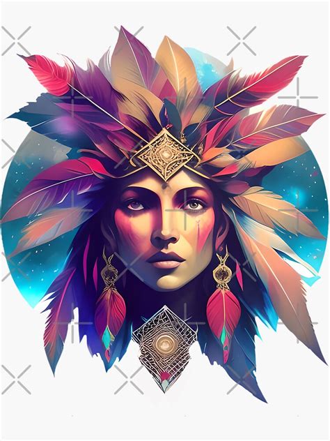 Astral Red Indian Tiger Lily Pocahantas Sticker For Sale By Wuujuu