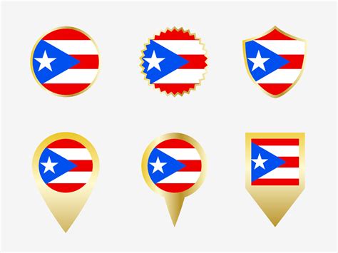 Vector flag set of Puerto Rico 22822461 Vector Art at Vecteezy